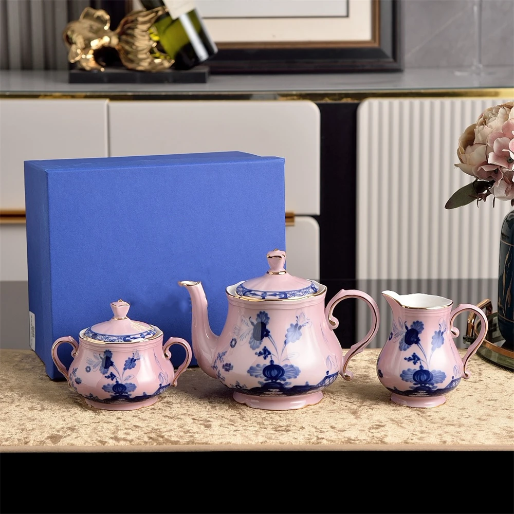 

Italian Ceramic Tableware Household Jewelry Box Teapot Sugar Pot Milk Pot Kitchen Supplies Dim Sum Plate Fruit Plate Tableware