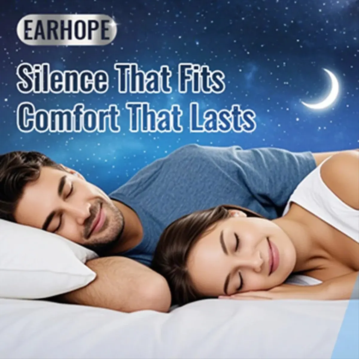 【~ NEW B63C】Ear Plugs for Sleeping Reusable Gel Ear Plugs for Noise Reduction 3D Protective Earplugs for Sleeper Better