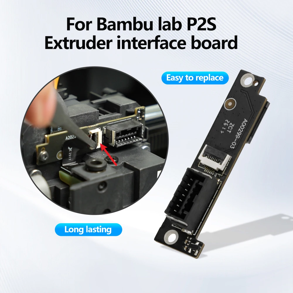 For Bambu Lab P2S Extruder Connection Board Filament Sensor Component Replacement Part For Bambulab Adapter Plate P2S 3D Printer