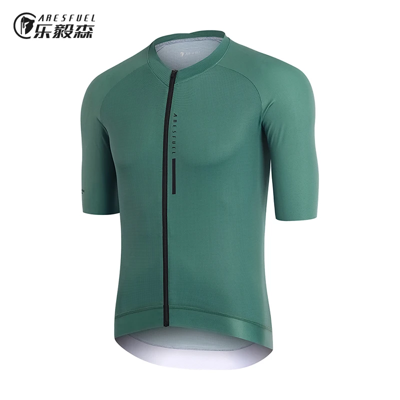 

ARESFUEL Сверхлегкий велосипедный трикотаж для мужчин с коротким рукавом, облегающий трикотаж для шоссейного велосипеда, велосипедная рубашка R 123524037