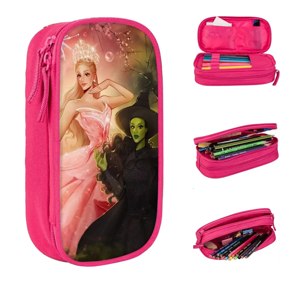 Wicked For Good Magical Film Pencil Cases Musical Fantasy Pen Holder Bag Girl Boy Large Storage School Supplies Gift Pencilcases