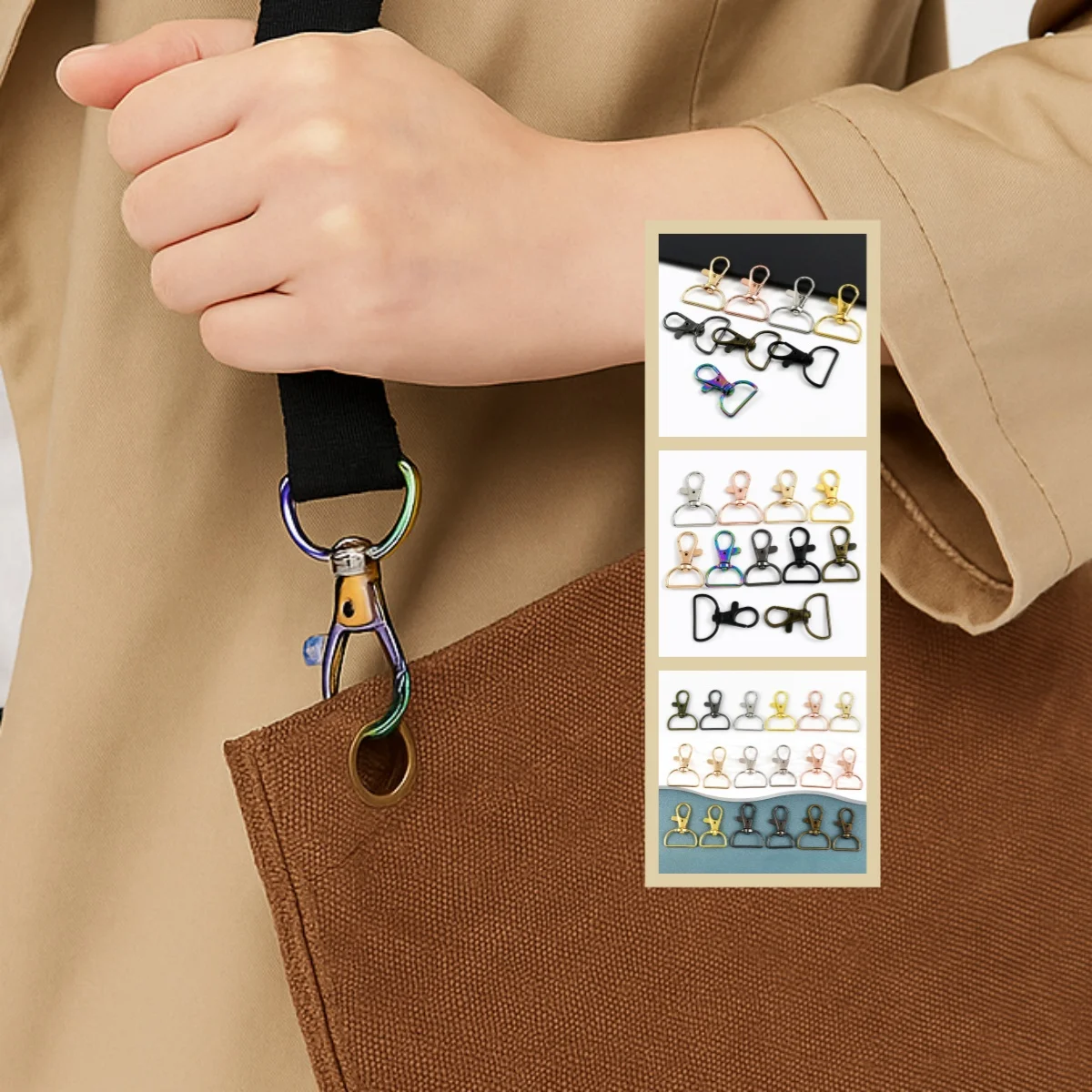 

10-50Pcs 20mm/25mm Metal Buckles Webbing Strap Lobster Clasps Bag Hanger Swivel Trigger Carabiner Clips Snap Hook Fastex Clasp