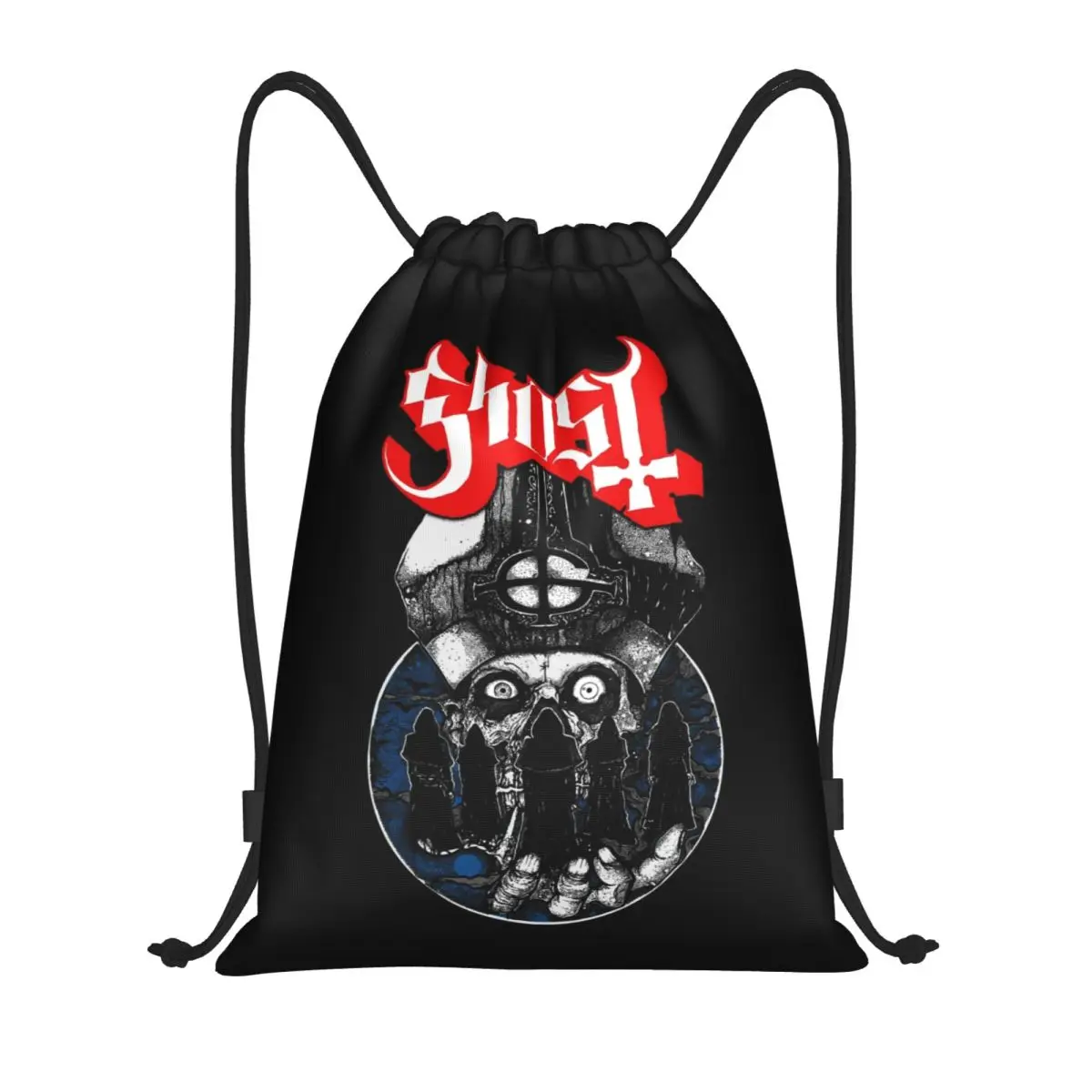 

Swedish Rock Band Horror Ghost Drawstring Backpack Women Men Gym Sport Sackpack Portable Shopping Bag Sack