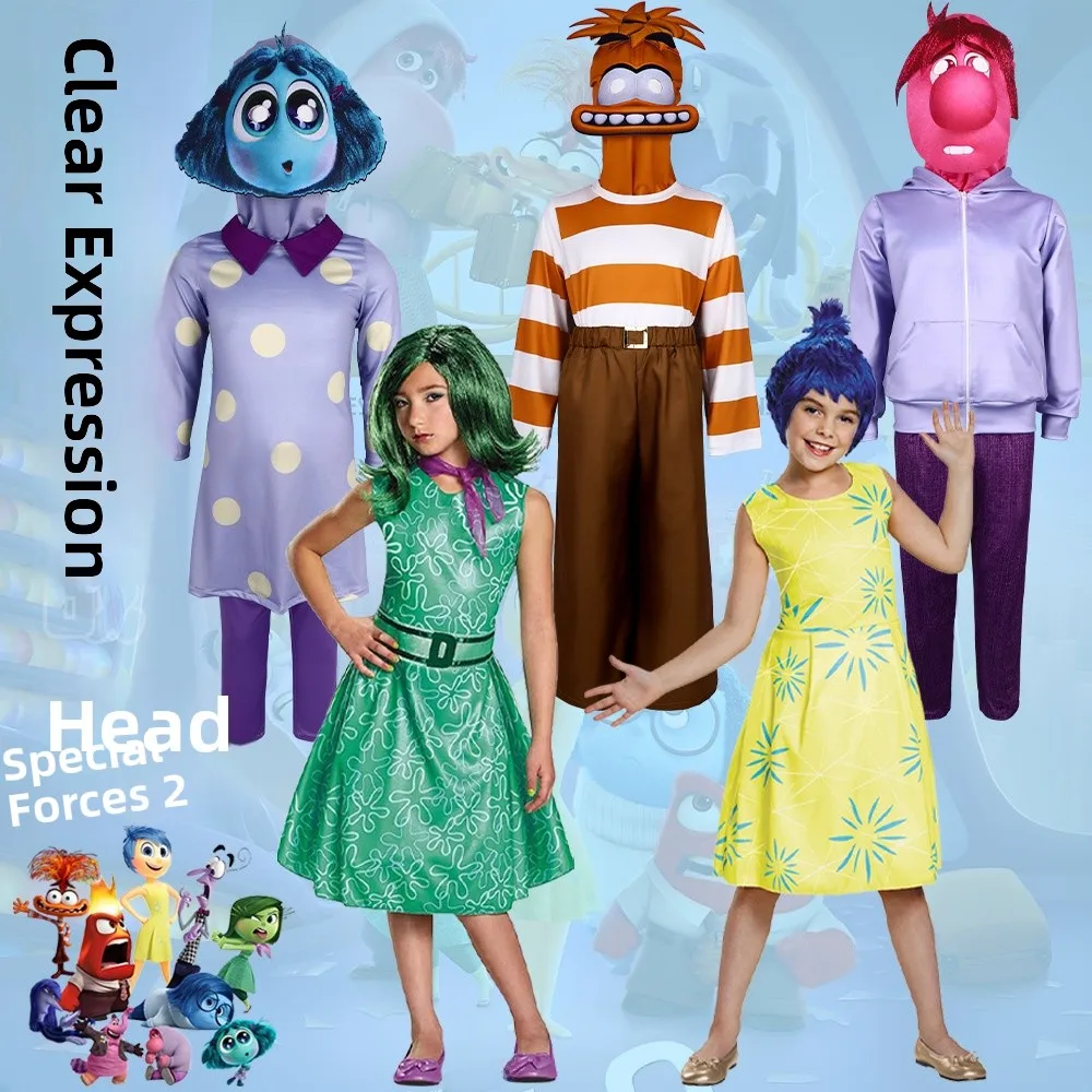 

inside Out2 Joy Role-plang Cosplay Costume Stage Performance Suit Triacetate Fiber 00% loween Themed Head T