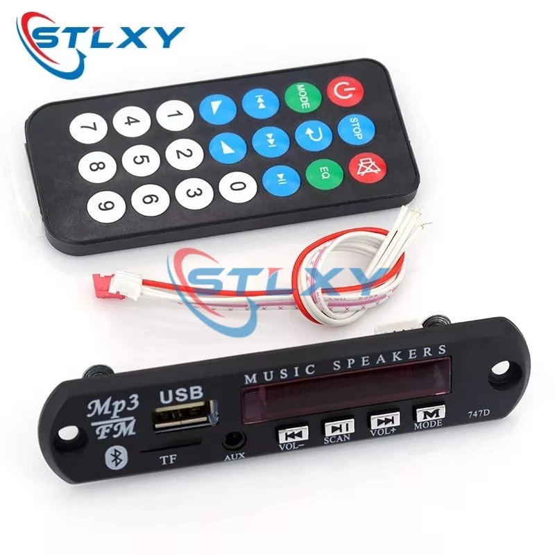 Stlxy TF-USB car radio 1 set of standard wireless Bluetooth 12V MP3 WMA decoding board audio module