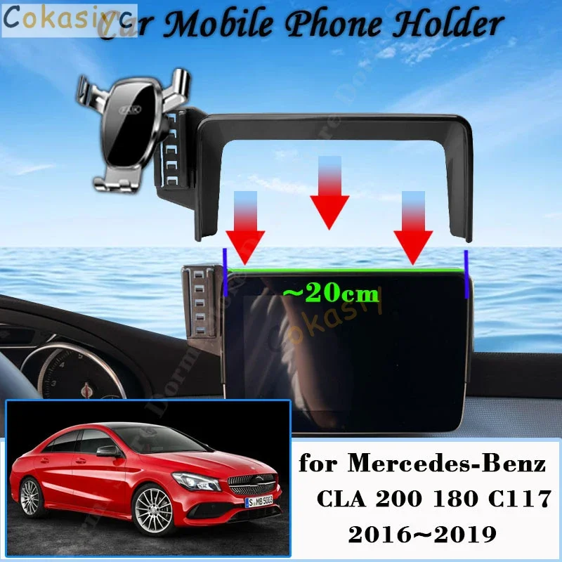 

Car Mobile Cell Stand for Mercedes-Benz CLA 200 180 C117 2016~2019 2018 Air Vent Clip Phone Bracket Gravity Holder Accessories