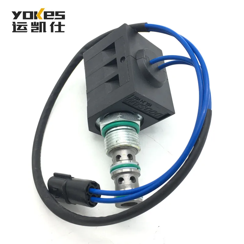 For DOOSAN daewoo DH215-7 pilot safety lock solenoid valve 24V DH225-7 DH220-5  Parts  Excavator