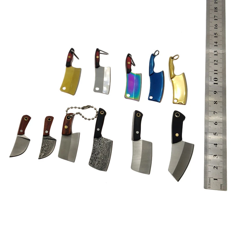 Dobeli Stainless Steel Multi Mini Portable EDC Fixed Blade Keychain Tiny Real Letter Opener Kitchen Folding Knife Pocket Pattern