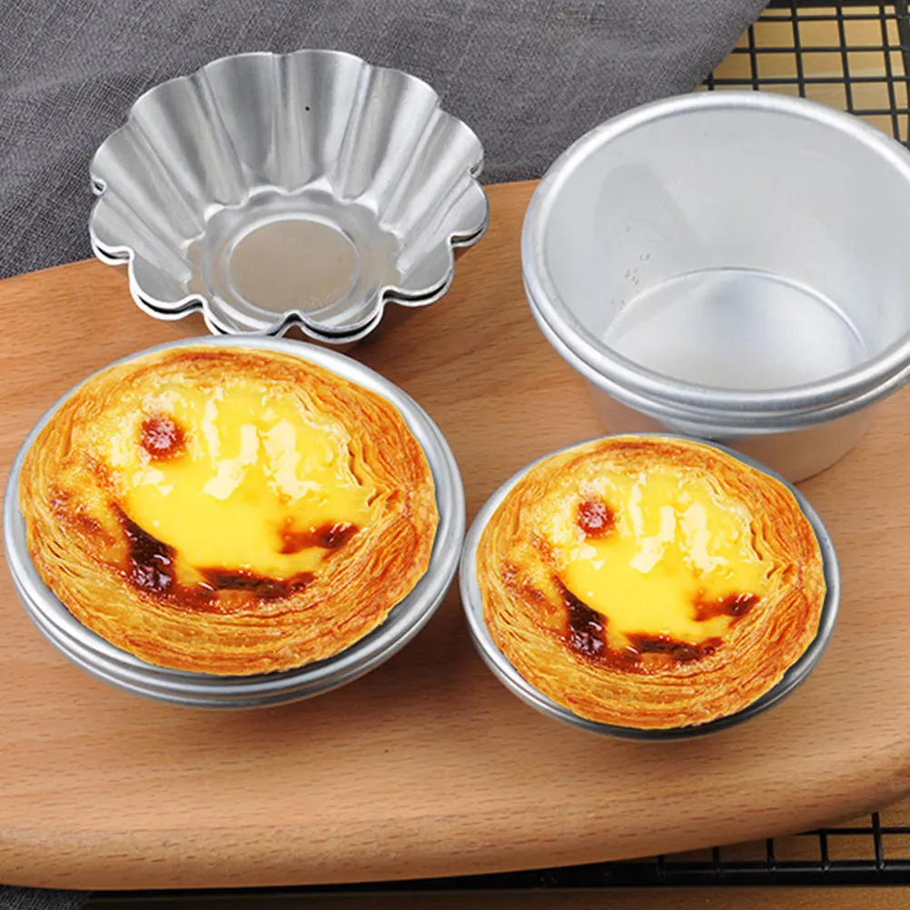 

20Pcs Reusable Non-Stick Egg Tart Molds Excellent Heat Conduction Evenly Baked Desserts DIY Baking for Home Parties