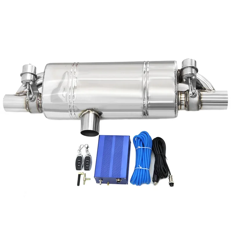 

Универсальный глушитель SYPES с клапанами, электронный вакуумный выхлопной комплект с насадками и клапанами для автомобиля