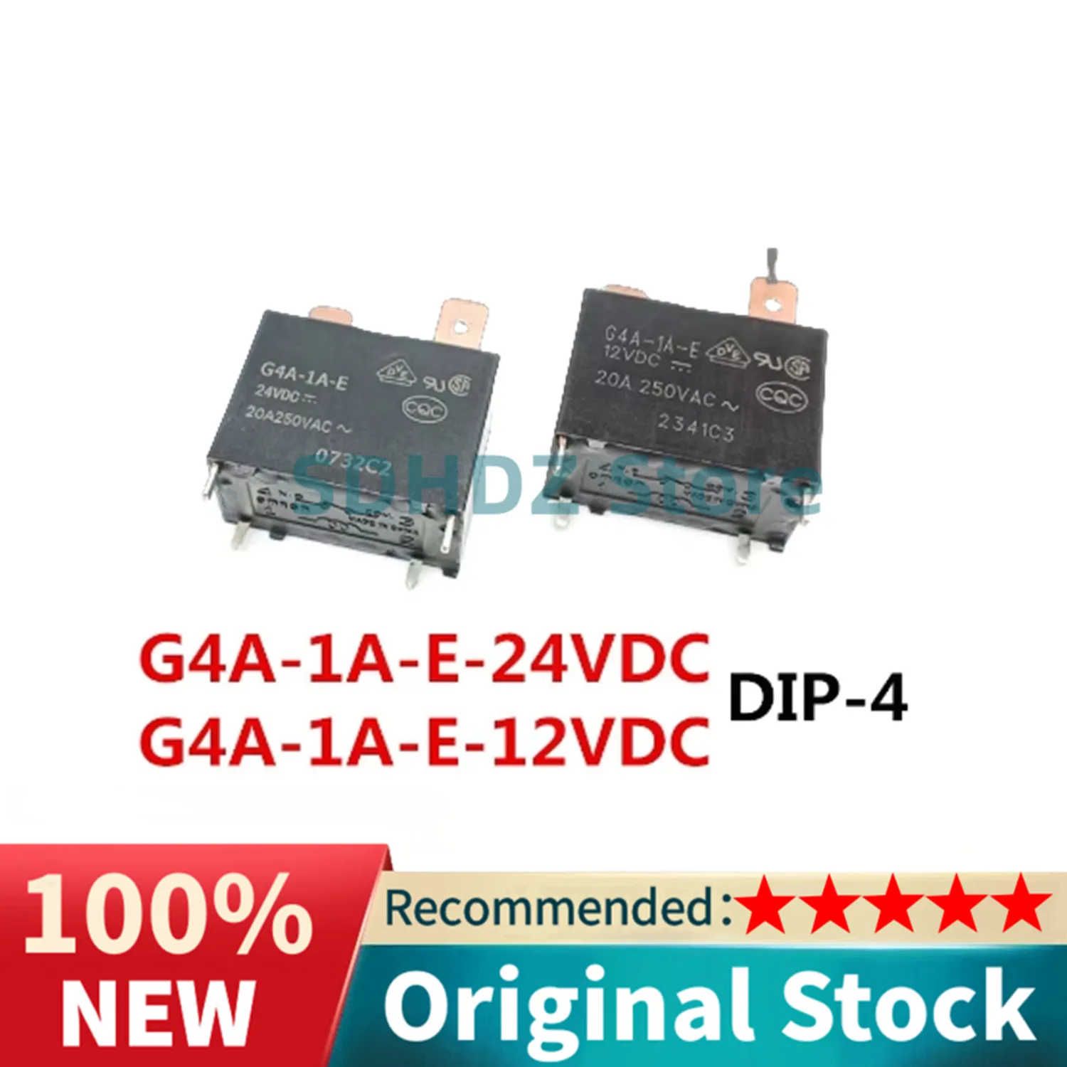 5-10PCS/Lot G4A-1A-E-12VDC 、G4A-1A-E-24VDC DIP-4 New original power relay air conditioning repair G4A-1A-E-DC12V DC24V