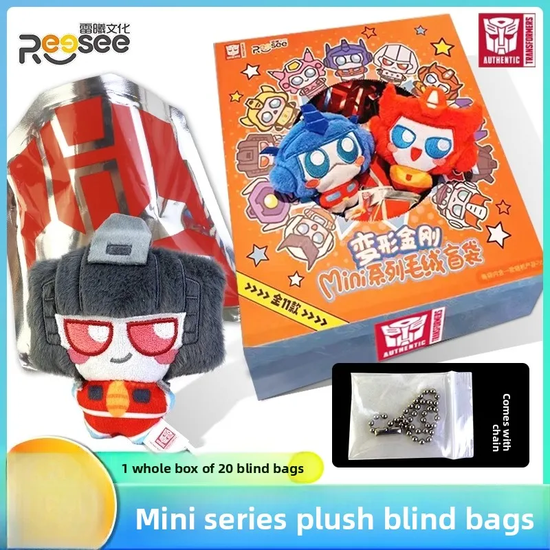 

Официальный брелок REESEE Optimus Prime Transformers с глухой коробкой Optimus Prime, плюшевая игрушка Reesee, официальная коллекционная серия MINI