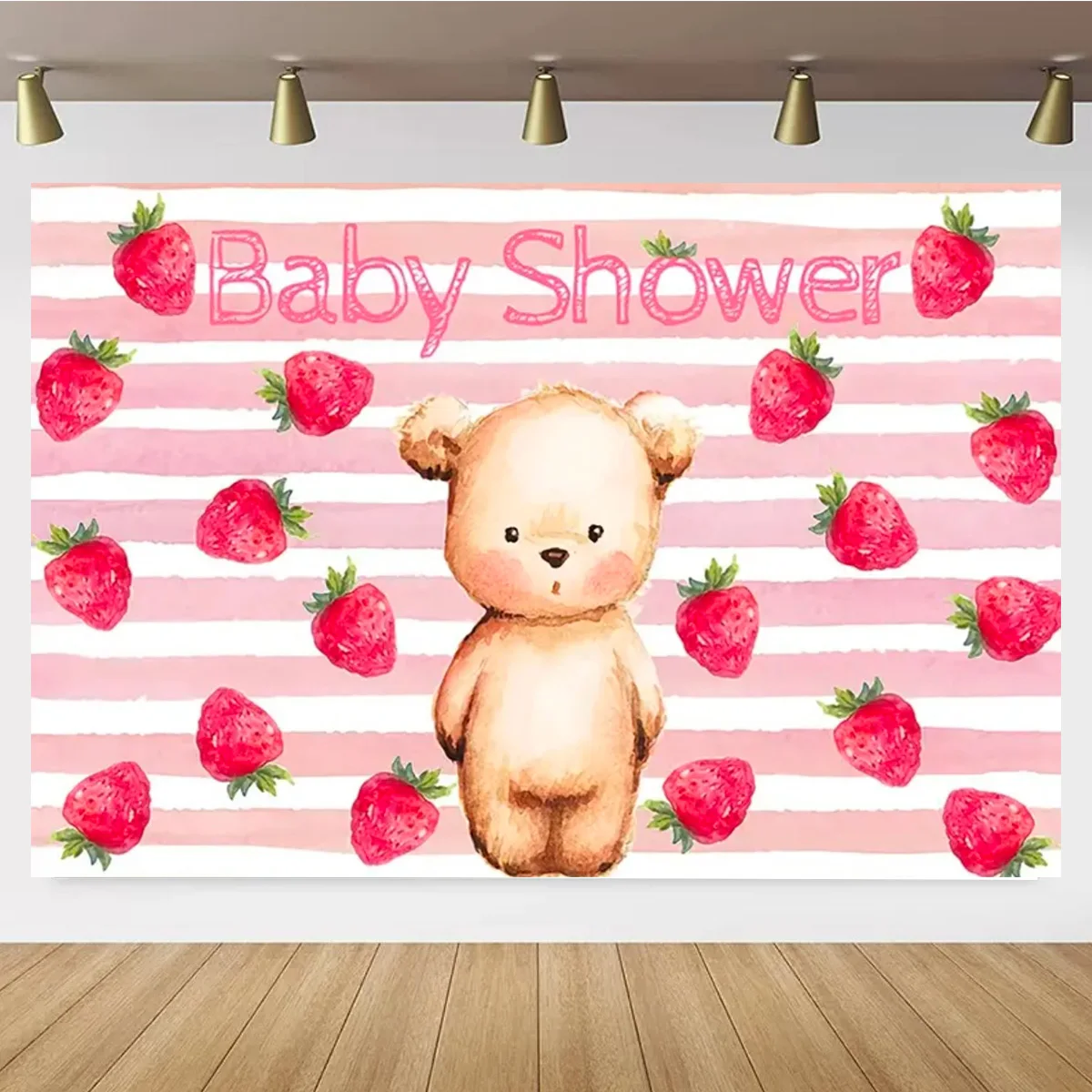 Strawberry Birthday Backdrop Strawberry Berry First Birthday Backdrop for Photography Strawberry Theme Birthday Party  Backdrop