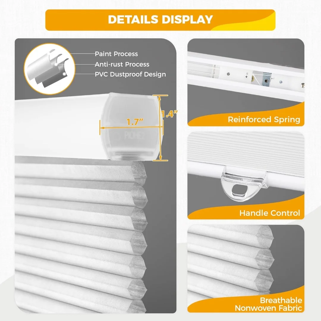 China Factory Wholasale Customized Protect Privacy Noise Reduction Thermal Insulation Honeycomb Blinds For Bedroom Windows