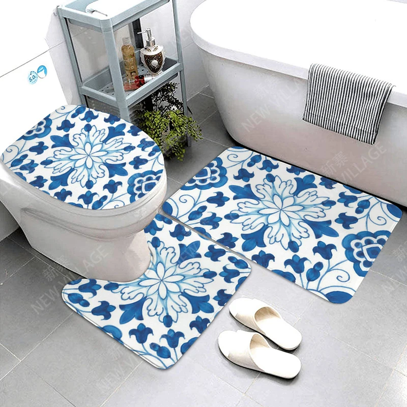 Mandala Anti-slip Bath Mats Bathroom Shower Mat Decor Absorbent Foot Mat Entrance Bathtub toilet rug Morocco vintage Persia boho