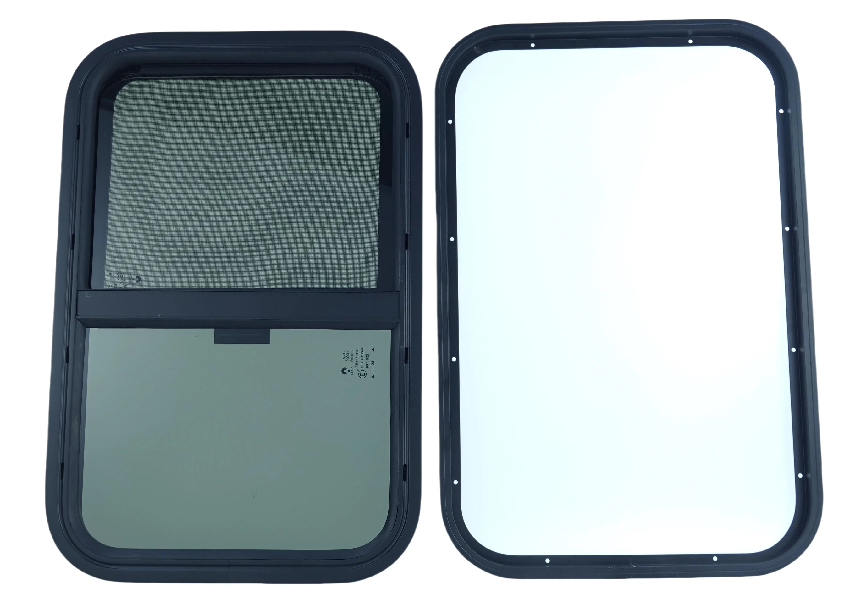 Caravan Sliding Window, Aluminum Alloy Frame Tempered Glass RV Side Window, 648x419mm, for Camper, Caravan, and RV, Heavy Duty