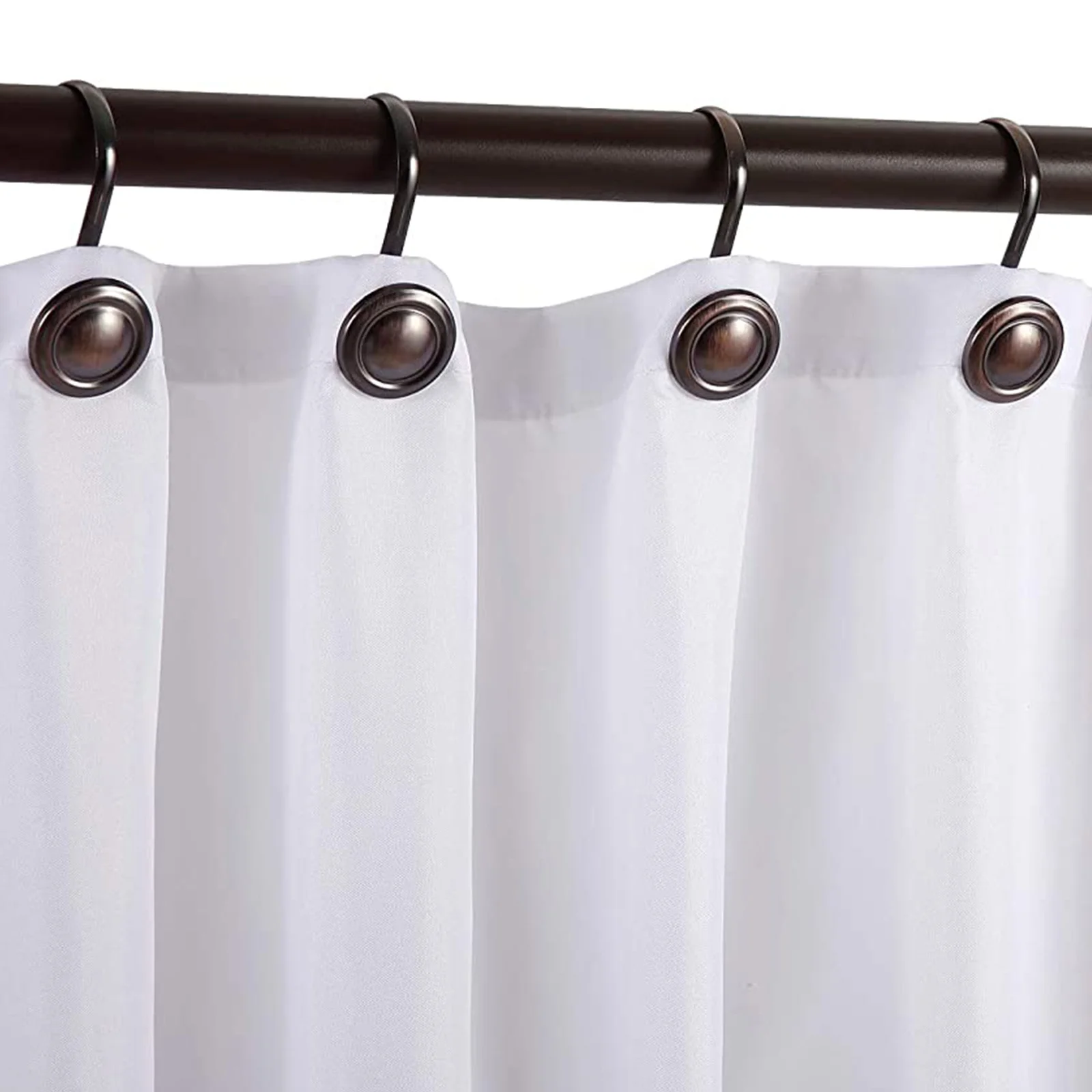 

12Pcs Bath Curtain Hooks Retro Iron Sundries Suitable for Shower Curtain Rod Accessories Rustproof Hooks