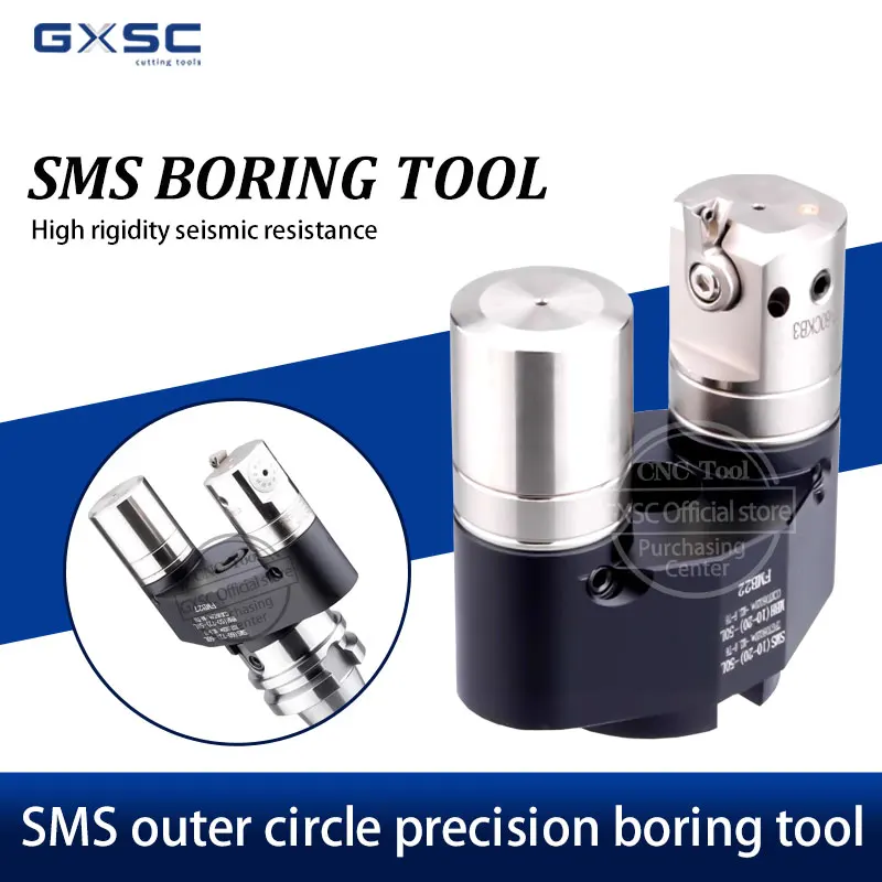 

SMS CNC Adjustable Precision Boring Tool Machining Center Outer Circle Tool Holder Boring Head MBH(80-102)-FMB32 Cutting Cutter
