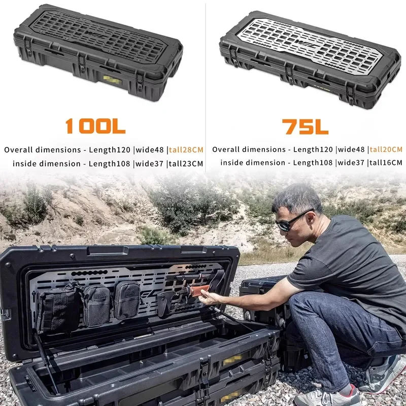 The Roof of the Tank 300 Is Equipped with a Three-in-one protection Box and a 100-liter Large-capacity Storage Box.