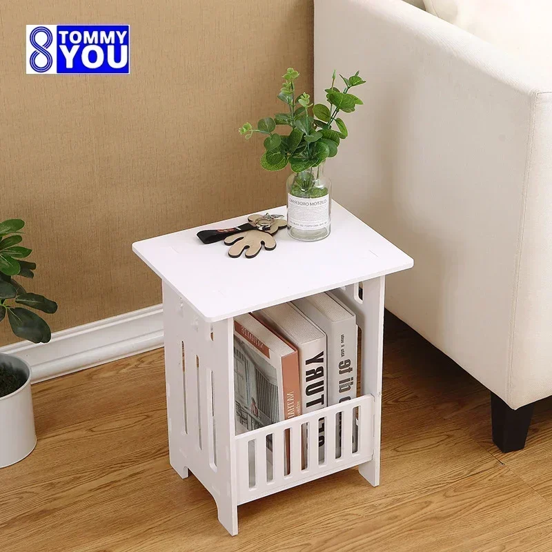 Modern Minimalist Mini Coffee Table Rural Living Room Small Square Leisure Side Table European Style Bedside Magazine End Table