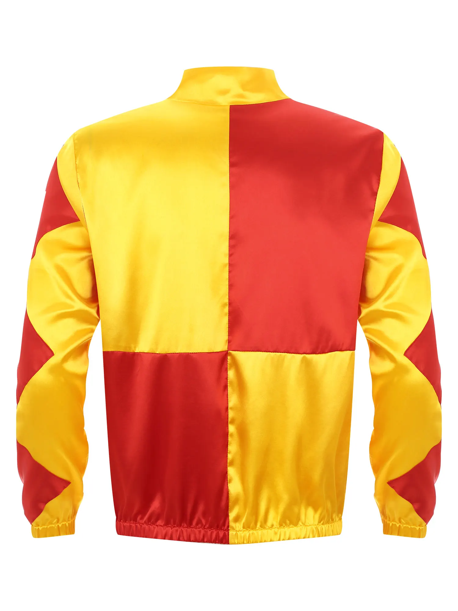 Heren Halloween Paard Trainer Satijnen Jassen Derby Racer Kostuums Dambord Bovenkleding Paard Trainer Jas Carnaval Feest