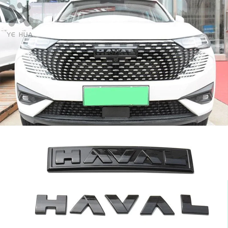 

Front Grille Hood Logo Stickers For Haval H6 3rd DHT-PHEV 2023 Front Rear Trunk Styling Emblem Paste Car Accessories