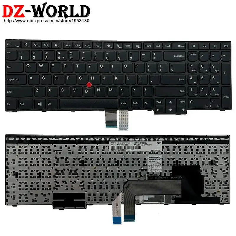 Imagem -02 - Ara us tw Tuf th no bg Sws cz Teclado Árabe Suíço Tailandês Russo Espanhol para Lenovo Thinkpad E550 c E555 E560 E565 Laptop sp ru