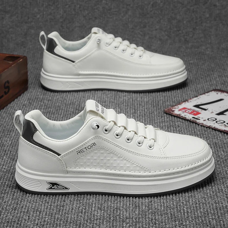 

Мужская обувь из мягкой кожи, удобные прогулочные кроссовки высокого качества, модная мужская спортивная обувь в британском стиле, универсальная повседневная обувь