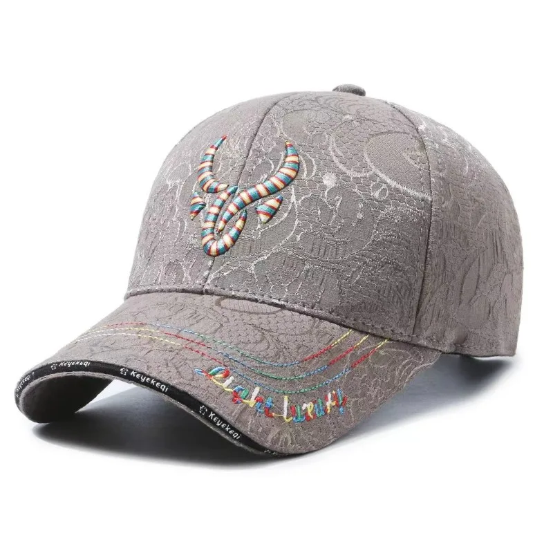 Unique Original High Crown Wide Brim Baseball Cap, Large Head Circumference Skin-friendly Comfort Hat, Couple Fashion Daily Sun