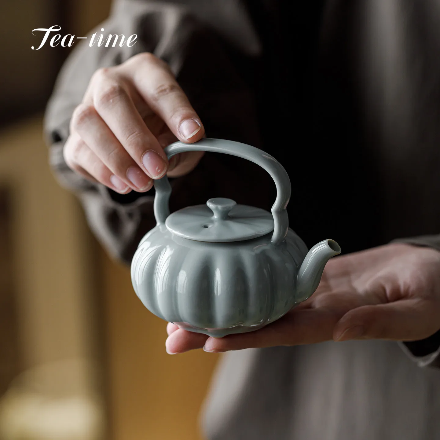 

Ru Kiln Kettle Chinese Ceramic Tea Brewing Kettle Puer Tea Jug Teapot With Filter Yixing Gong Dao Bei Infuser Pots Oolong Bowl