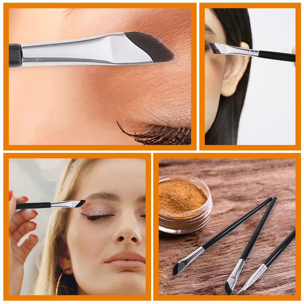 1 set Scythe Eyeshadow Brush Set Angled Eyeliner Concealer Precision Makeup Brushes for Eye Brow Under Eye Tools