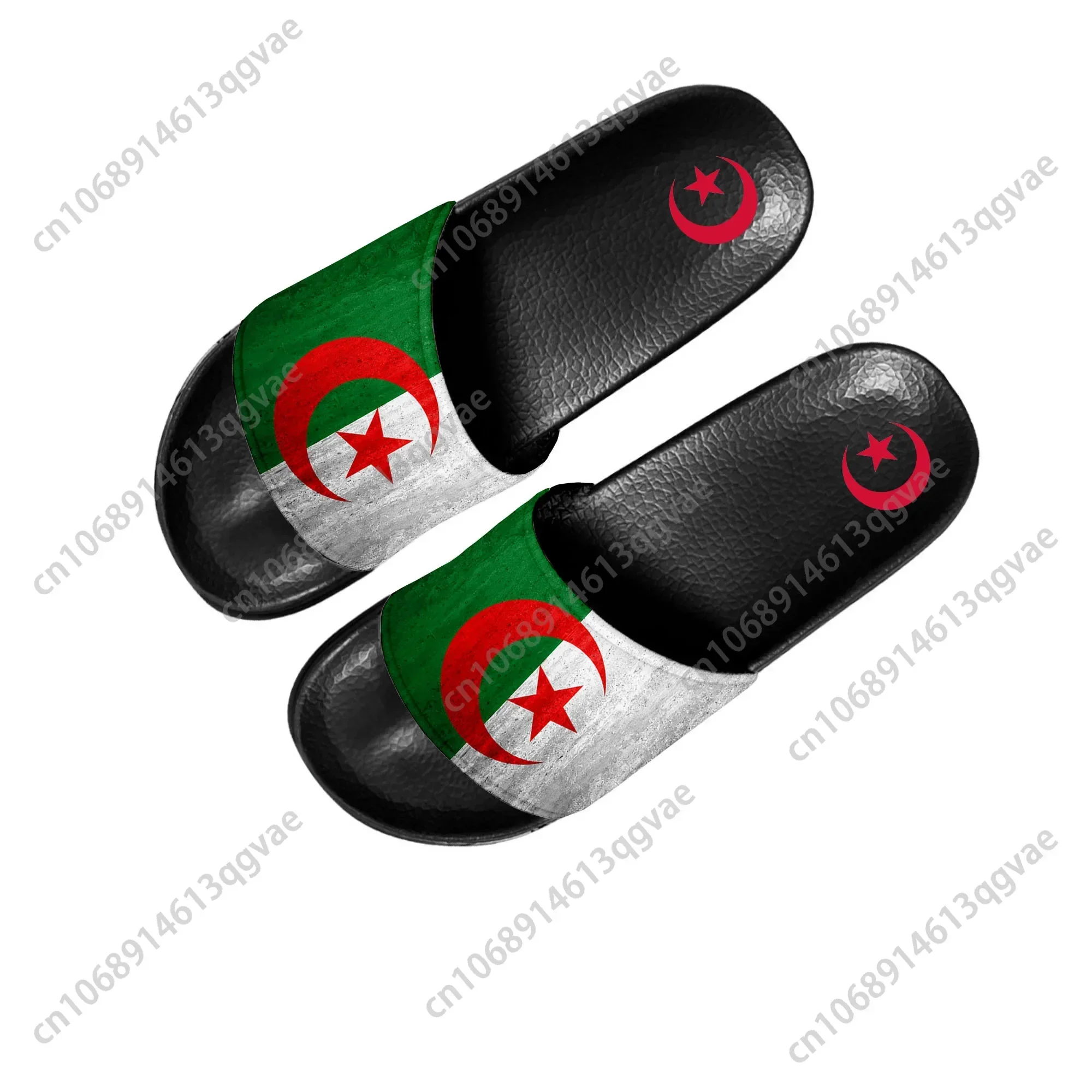 Algerian Flag Slippers Home Water Shoes Men Women Teenagers Algeria Bathroom Beach Pool Sandals Custom Summer Slipper 2