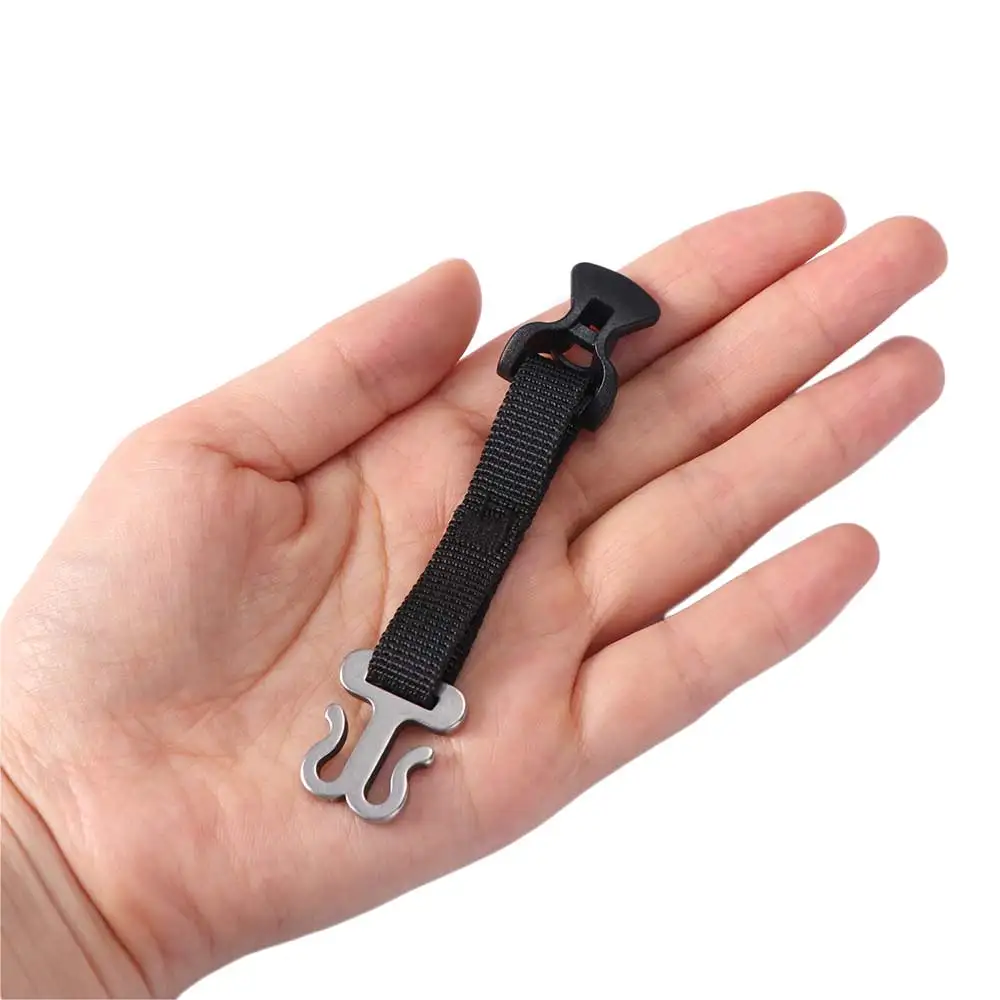 Doppeltür-Zeltseilspanner, Markisenhaken, Windseil, Campingzelt-Schnalle, verstellbarer Nylon-Zeltseilhalter, Zeltzubehör – Detail 4