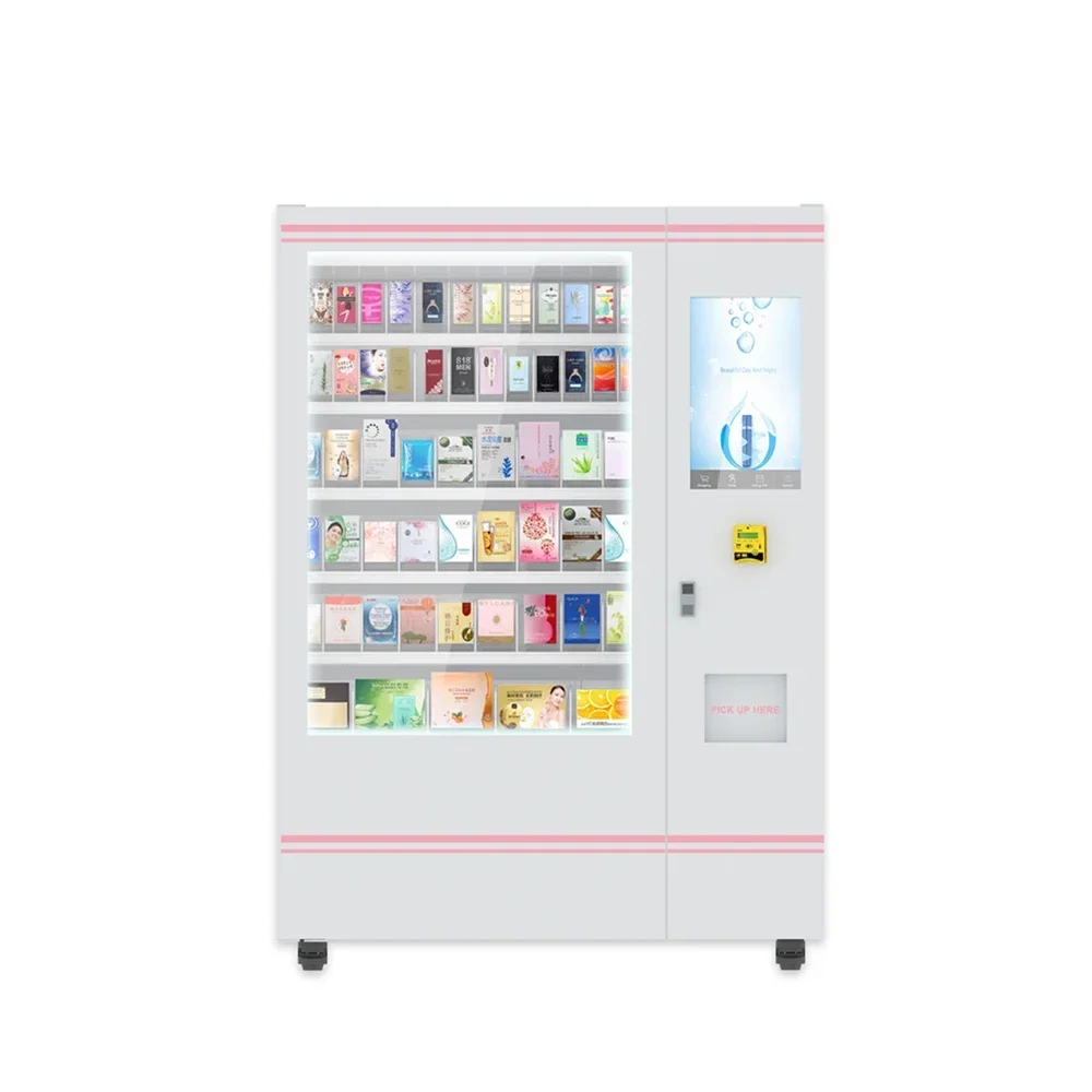 Multi goods mixed sale mini mart diaper umbrella gashapon vending machine kiosk cash acceptor