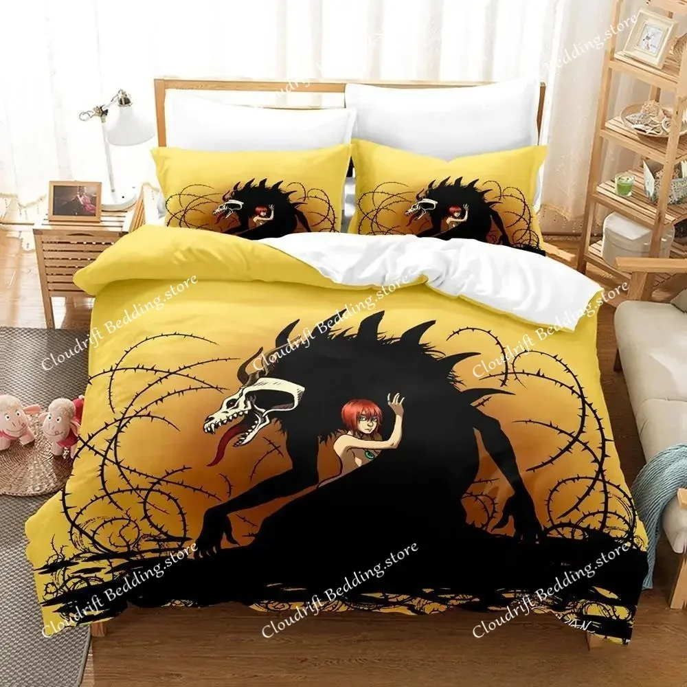 

3D Print Anime The Ancient Magus' Bride Bedding Set Single Twin Full Queen King Size Bed Set Adult Kid Bedroom Duvet Cover Sets0