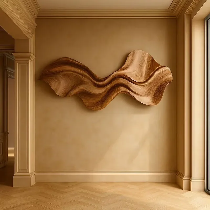 Handmade Organic Wooden Wall Sculpture Unique Natural Wood Art Decor for Living Room Furniture Modern Home Wall Decoration