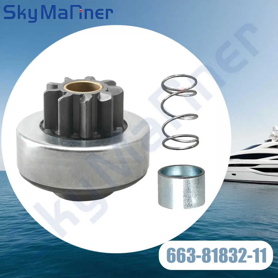 

Start Pinion Assy 663-81832-11 for Yamaha outboard 55HP 50HP 70HP 75HP 80HP 85HP 90HP 2 stroke 663-81832-11-00 663-81832