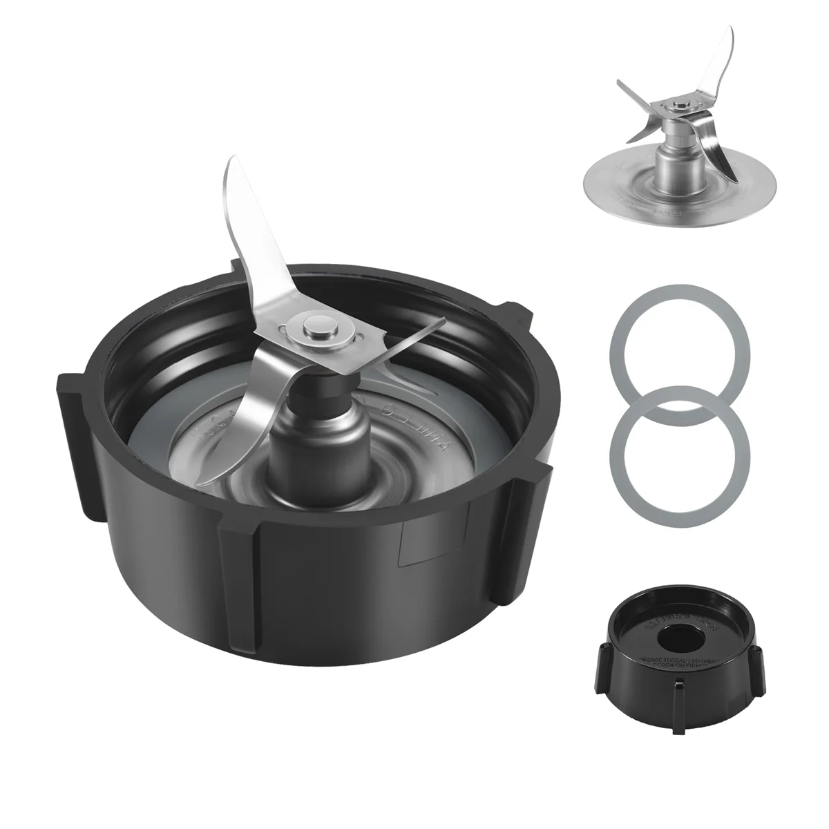 قطع غيار لخلاط أوسترايزر، مجموعة شفرات فيوجن 4 نقاط مع حشية سدادة مطاطية مكونة من قطعتين 4961-A99X