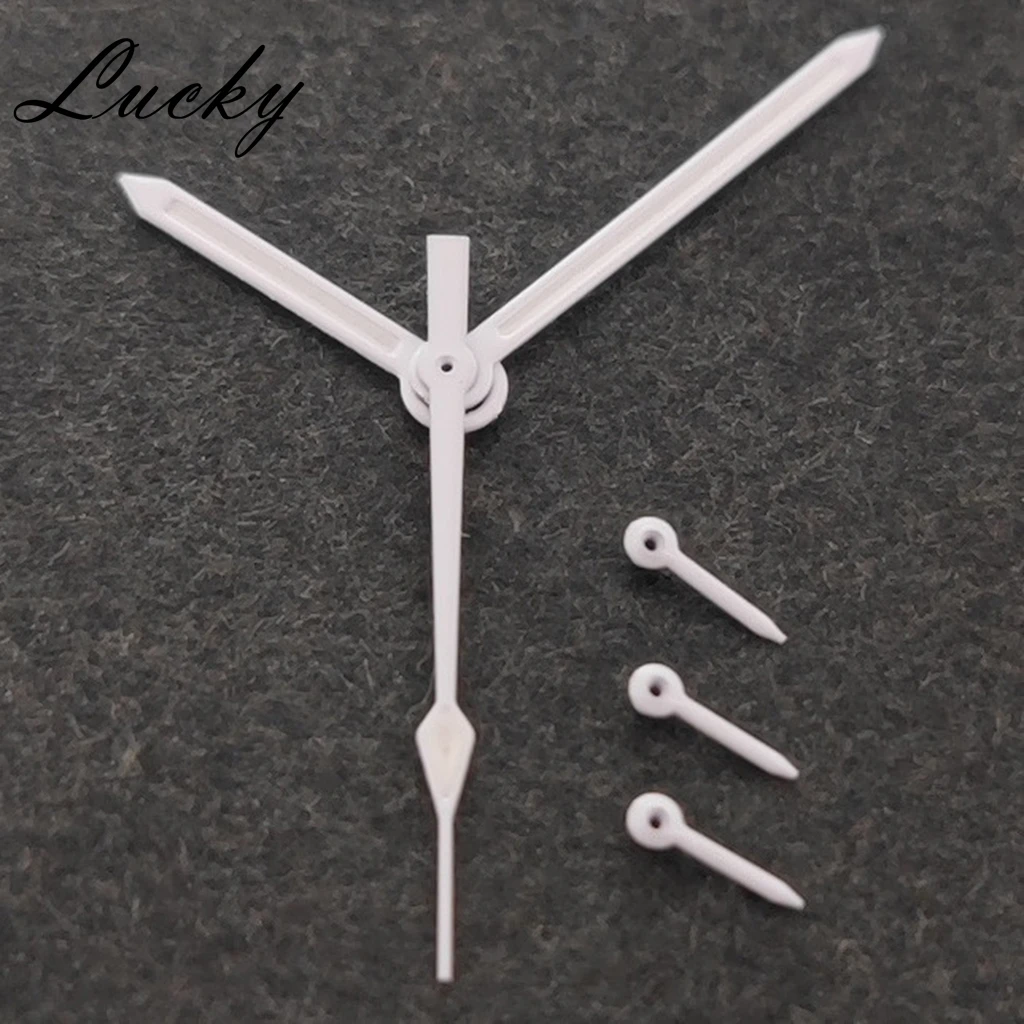 14mm*13.5mm*9mm*3.5mm 6Pins VK63 Watch Hands White Hands Green Luminous Watches Pointers Fit VK63 VK63A Quartz Movement