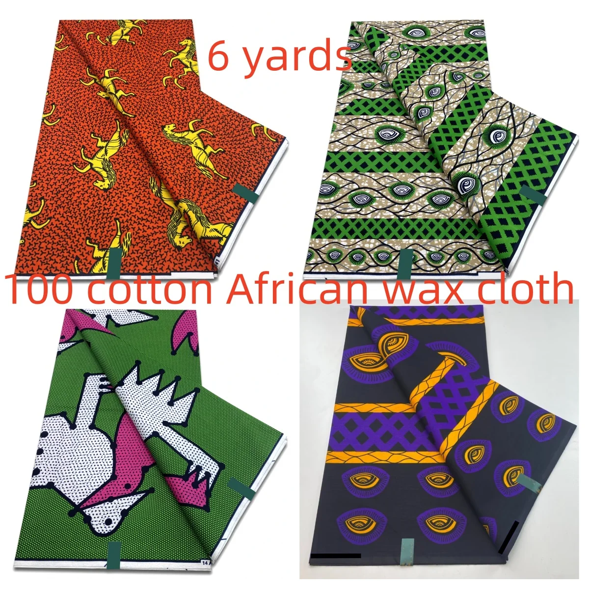 

2024 New High Quality Guaranteed Veritable African Print Real Wax Fabric Ankara Design 100%Cotton Soft Pagne For Sew Party Dress