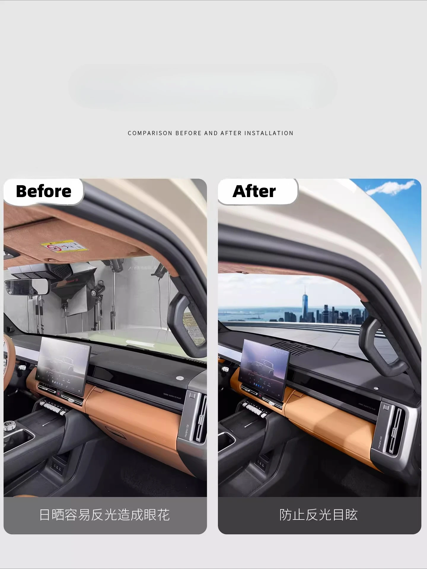 Dash Covers for Chery ICAR ICAUR V27 Car Dashboard Light-proof Mats Leather Anti-Reflective Anti-Slip Protective Pad Accessories