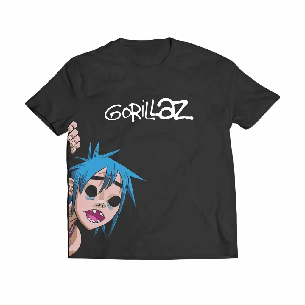 Gorillaz 2-D graphic unisex shirt 2026 Summer New Men fashion Y2k 100%Cotton oversized Short sleeve luxury Tshirt music fan gift