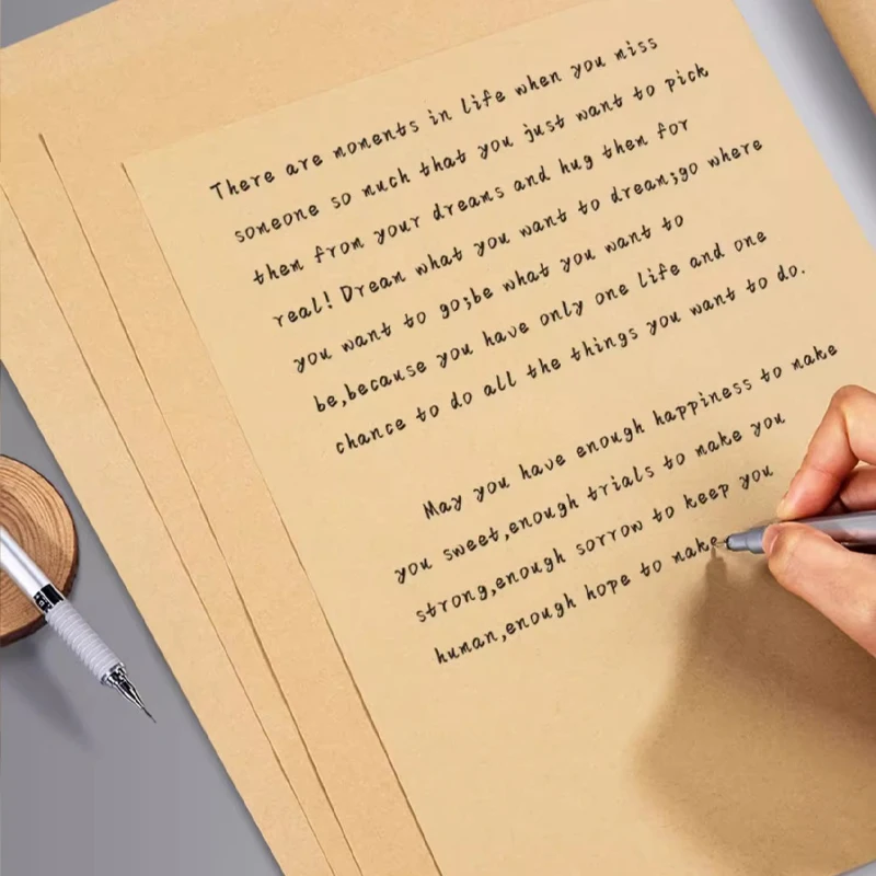 50pcs A4 120g Cardboard Handmade Card Paper White/Black/Brown Kraft Paper For DIY Watercolor Crafts Package Inkjet&Laser Printer