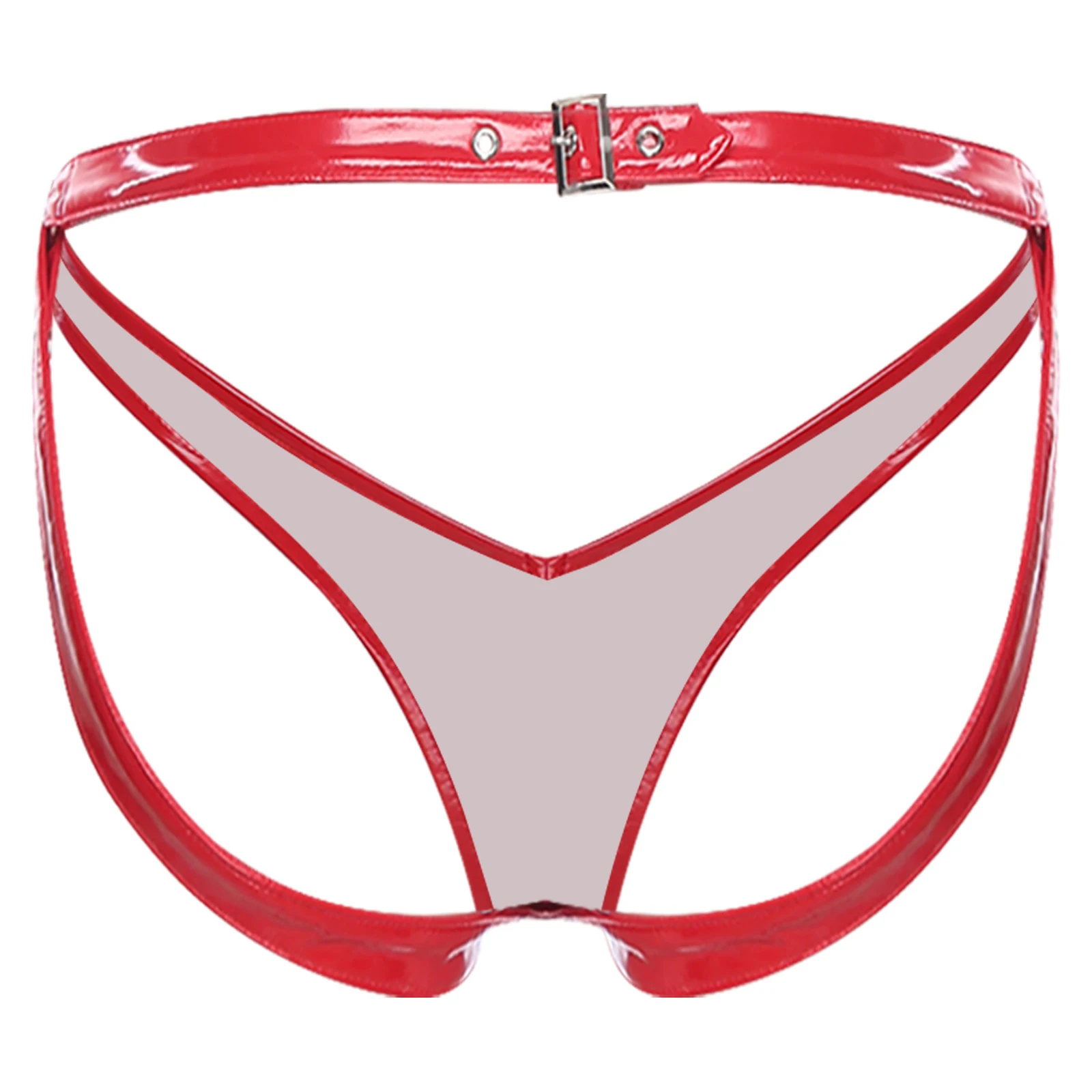 ملابس داخلية نسائية ذات مظهر رطب على شكل حرف V خصر مجوفة لعيد الحب ملابس داخلية مثيرة مفتوحة الظهر ملابس داخلية رفيعة بدون عرض