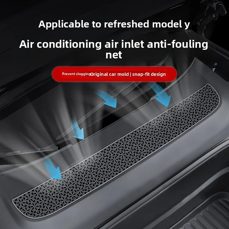 

AC Intake Cover Dust Protection Net Front Windshield Snow Shield Filter Accessories For Tesla Model Y 2025 2026 Juniper Rereshed