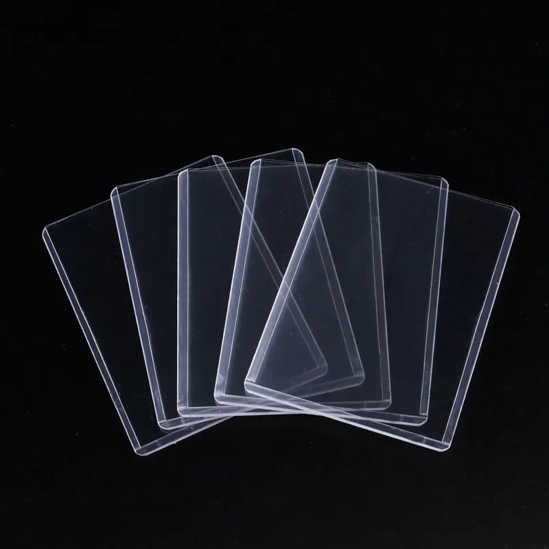 Transparent PVC Toploaders Protective Sleeve for Collectible Basketball Sports Cards 35PT Game Kpop idol Card Holder 3x4inch