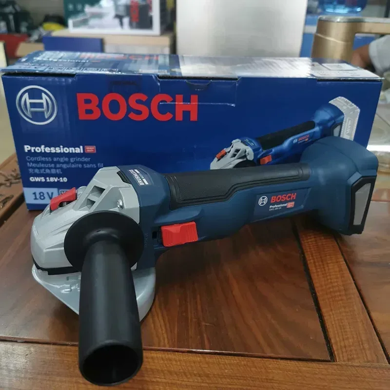 BOSCH GWS 18V-10 Cordless Angle Grinder Bare Tool 18V 125mm Woodworking Polisher Portable Cutting Machine Power Tool GWS18V-10