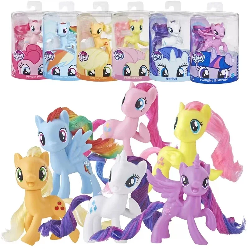 Hasbro My Little Pony Figures Toy Twilight Sparkle Pinkie Pie Kawaii Rainbow Dash Princess Action Figure Model Doll Kids Gift