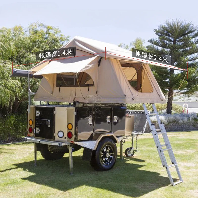 Outdoor off-road trailer RV Outdoor camping vehicle Camping small trailer Camping tent trailer 11A