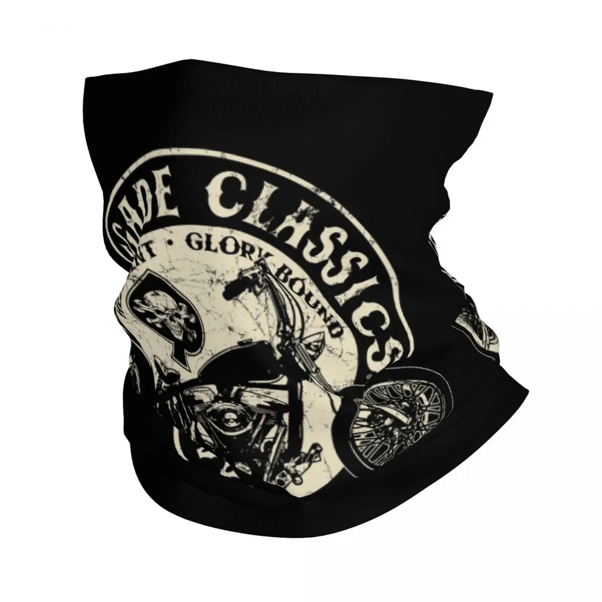 Glory Bounds Motorcycle Harley.png Bandana para hombre y mujer, bufanda envolvente estampada, máscara facial cálida para senderismo, lavable para adultos